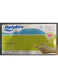 Dolphin Pudralı Latex Muayene Eldiveni 1 Paket - L