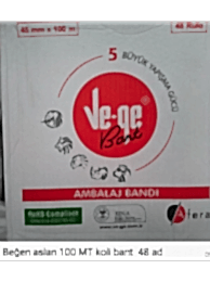 Vege bant 100m koli bant 48 adet